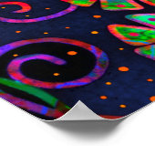 Poster Blue Floral Inspirational "Be Kind" School (Coin)