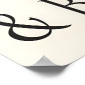 Poster Blue Floral Print 'Have Courage and Be Kind' (Coin)