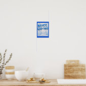 Poster Blue Get Busy Écriture Auteur Motivation Slogan (Cuisine)
