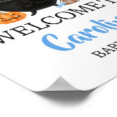 Poster Blue Ghost Halloween Baby brasse Bienvenue (Coin)