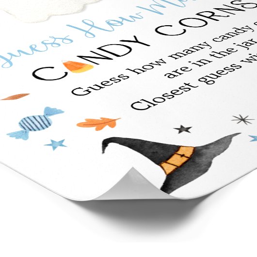 Poster Blue Ghost Halloween Devinez Combien De Jeu (Coin)