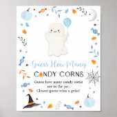 Poster Blue Ghost Halloween Devinez Combien De Jeu (Devant)