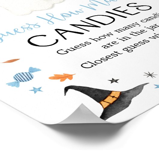 Poster Blue Ghost Halloween Devinez Combien De Jeu (Coin)