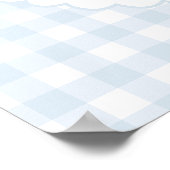 Poster Blue Gingham Silly Goose Baby Shower Welcome Sign (Coin)