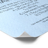 Poster Blue Glam Covid Health Safety Parties scintillant  (Coin)