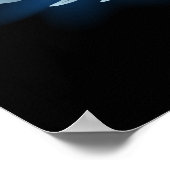 Poster Blue Glowing Angel Wings on black background (Coin)