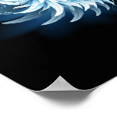 Poster Blue Glowing Angel Wings on black background (Coin)