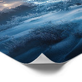 Poster Blue Glowing Winter Night Christmas Tree (Coin)