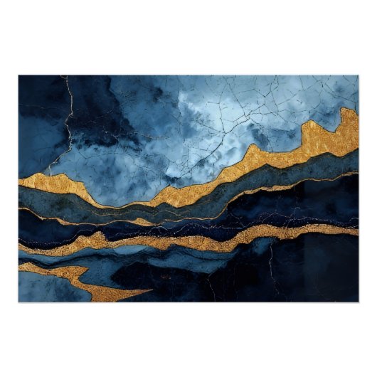 Poster Blue Gold (Devant)