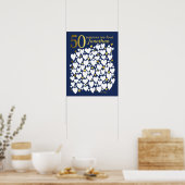 Poster Blue Gold 50e anniversaire 50 raisons Nous vous ai (Cuisine)