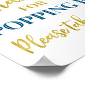 Poster Blue Gold Confetti Merci pour Popup By Sign (Coin)