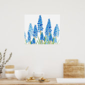 Poster blue grape hyacinth forest  (Cuisine)