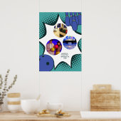 Poster Blue-Green Bowling 10e anniversaire Photo Collage (Cuisine)