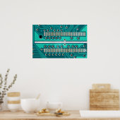 Poster Blue Green Circuit Board - Photographie électroniq (Cuisine)