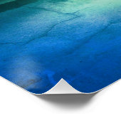 Poster Blue Green Morning Sunrise abstrait à CT River (Coin)