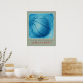 Poster Blue Grey Basketball Motivationnel unique (Cuisine)