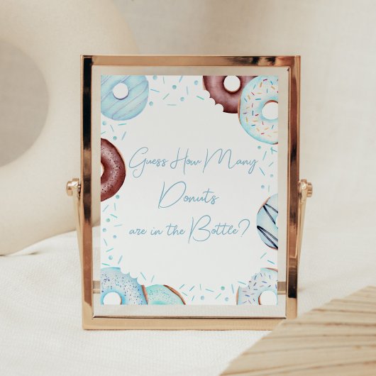 Poster Blue Guess Combien de beignes sont dans la bouteil