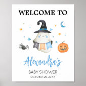 Poster Blue Halloween Ghost Petit Boite Bienvenue (Devant)