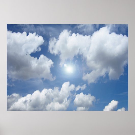 Poster Blue Heaven Nuages + vos idées (Devant)