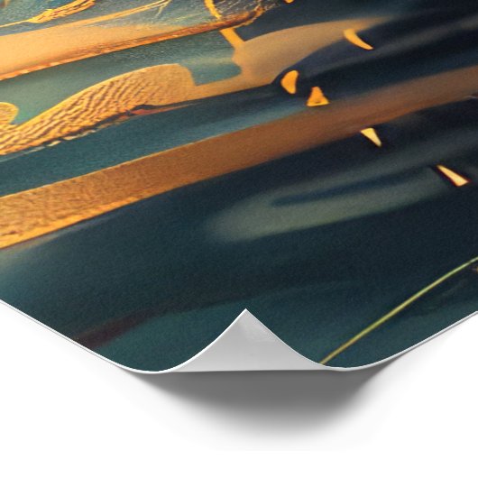 Poster Blue Heeler Noël Festive Voyage (Coin)