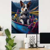 Poster Blue Heeler sur une pagaie : une aventure Pittores (Bureau à domicile)