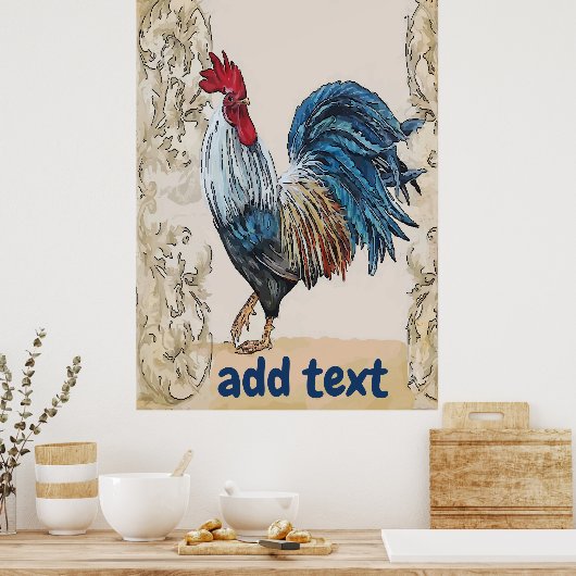 Poster Blue Hens, Modifier l'affiche de texte (Cuisine)