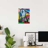 Poster Blue Horse I par Franz Marc (Bureau à domicile)