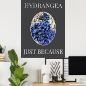 Poster BLUE Hydrangea (Bureau à domicile)