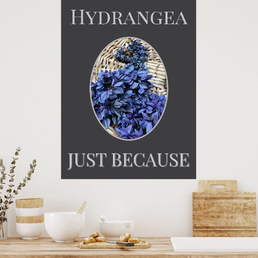 Poster BLUE Hydrangea (Cuisine)