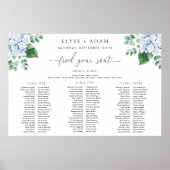 Poster Blue Hydrangea 3 Banquet Planche à mousse (Devant)