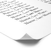 Poster Blue Hydrangea Blush Rose 12 tables CADRE (Coin)