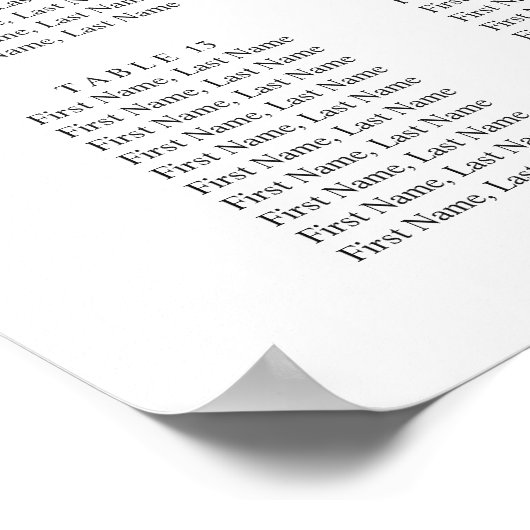 Poster Blue Hydrangea Blush Rose 15 tables CADRE (Coin)