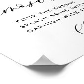 Poster Blue Hydrangea Fête des mariées Mimosa Bar (Coin)