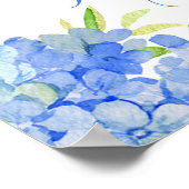 Poster Blue Hydrangea Fête des mariées photo Prop (Coin)