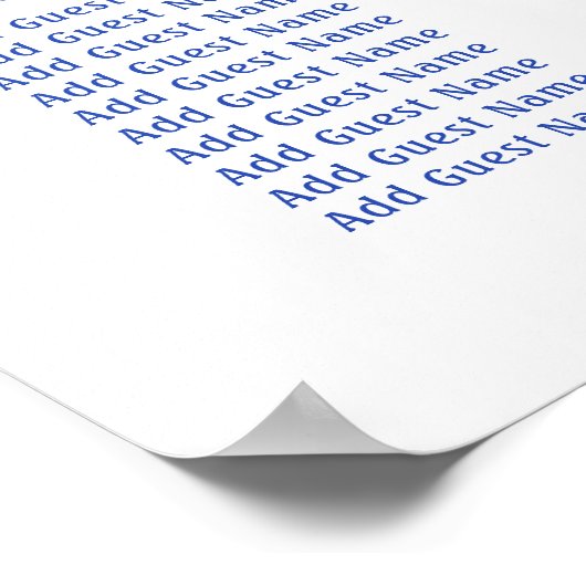 Poster Blue Hydrangea First Communion Seating Chart (Coin)