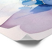 Poster Blue Hydrangea Floral Art (Coin)
