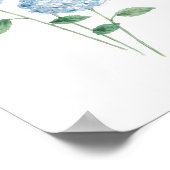 Poster Blue Hydrangea Flower Painting Beach (Coin)