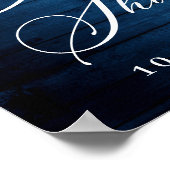 Poster Blue Hydrangea Lanterne Boho Fête des mariées (Coin)