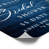 Poster Blue Hydrangea Lanterne Boho Fête des mariées (Coin)