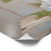 Poster Blue Hydrangea peinture à l'huile Mur Art (Coin)