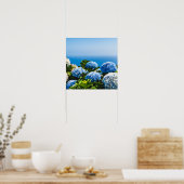 Poster Blue Hydrangea sur l'océan dégradé Puzzle (Cuisine)