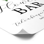 Poster Blue Hydrangea Wedding Flower Bar Signs (Coin)