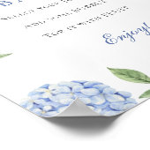 Poster Blue Hydrangeas Classic Border Mimosa Bar (Coin)
