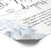 Poster Blue Hydrangeas thé fête bébé Late nuit couches (Coin)