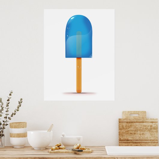 Poster Blue Ice Lolly (Cuisine)