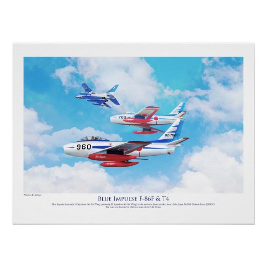 Poster Blue Impulse Japan Air Self-Defense Force (JASDF) (Devant)