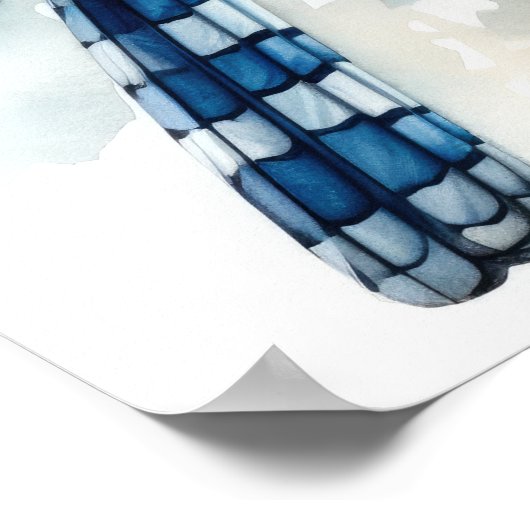 Poster Blue Jay Bird Art Imprimer l'affiche (Coin)
