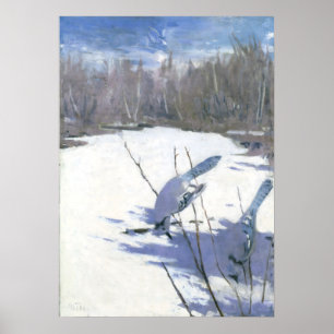 Poster Blue Jays in Winter par Abbott Handerson Thayer