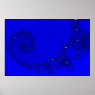Poster Blue Julia Spiral