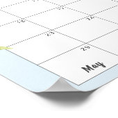 Poster Blue jungle animaux garçon baby shower jeu de devi (Coin)